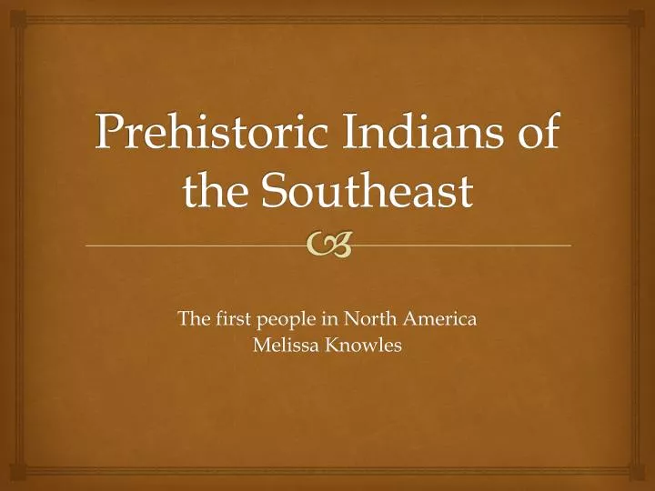 prehistoric indians of the southeast