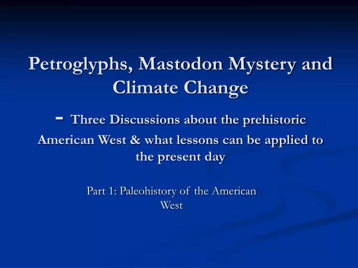 part 1 paleohistory of the american west