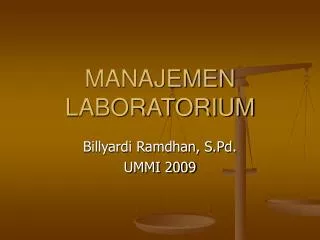 manajemen laboratorium