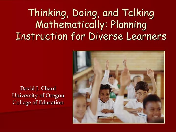 thinking doing and talking mathematically planning instruction for diverse learners