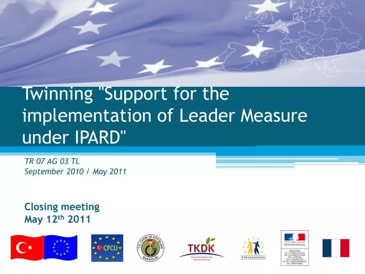 twinning support for the implementation of leader measure under ipard