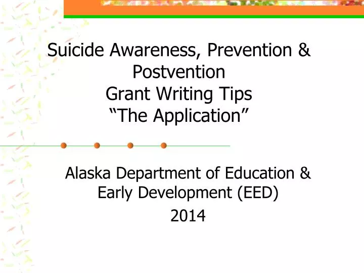 suicide awareness prevention postvention grant writing tips the application