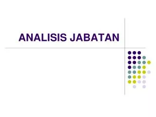 analisis jabatan