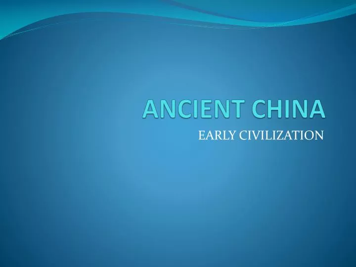 ancient china