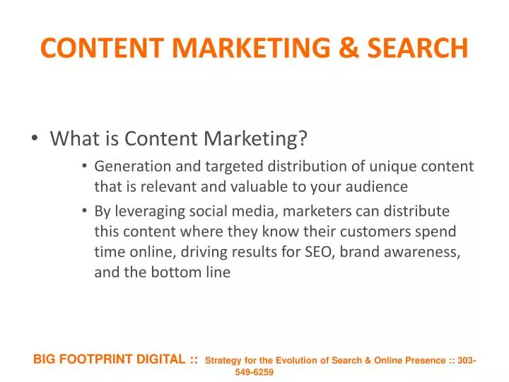 content marketing search