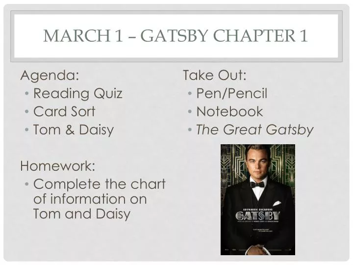 march 1 gatsby chapter 1