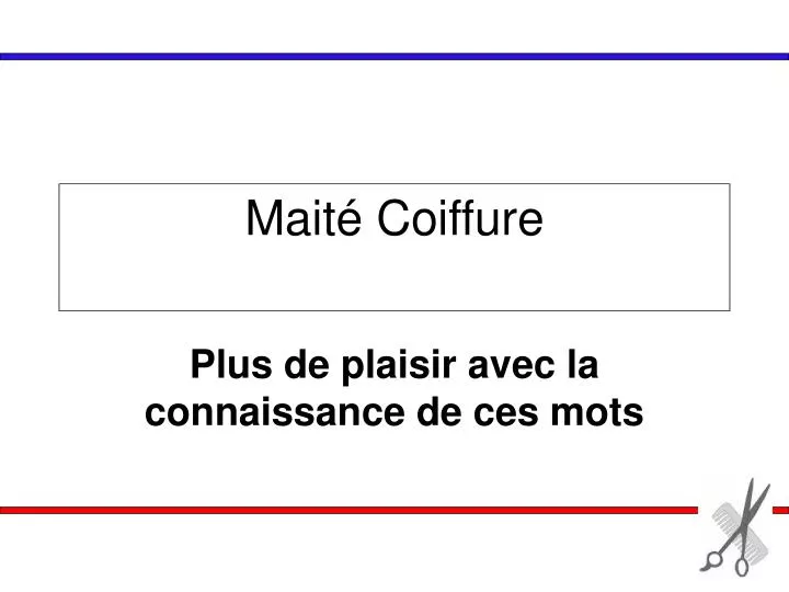 mait coiffure