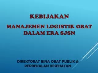 PPT - Manajemen Logistik PowerPoint Presentation, Free Download - ID ...