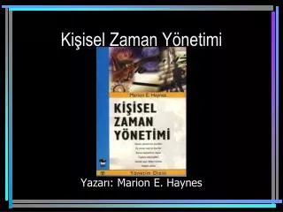 ki isel zaman y netimi