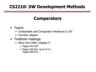 CS2210: SW Development Methods