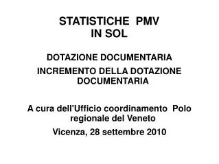statistiche pmv in sol