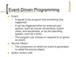 event driven programming