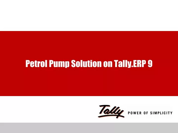petrol pump solution on tally erp 9