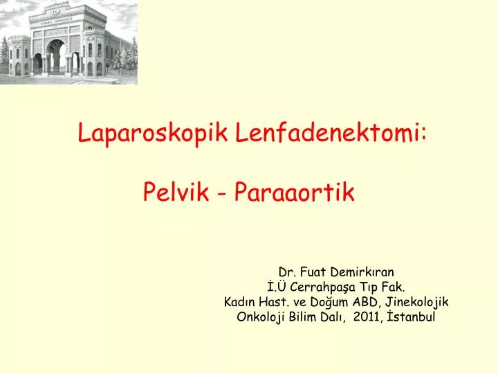 laparoskopik lenfadenektomi pelvik paraaortik