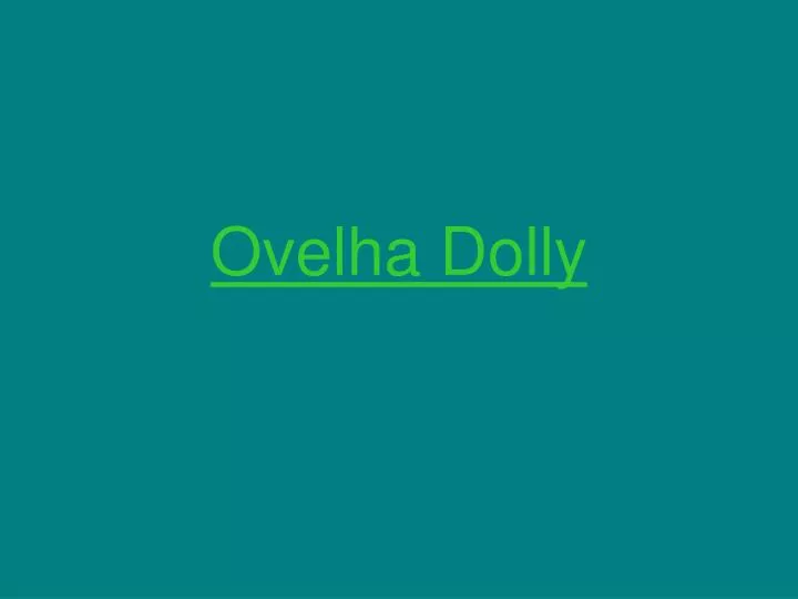ovelha dolly