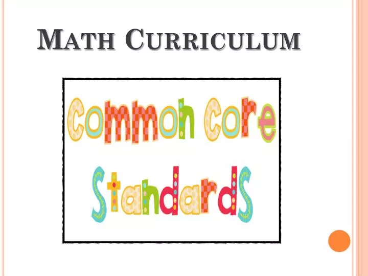 math curriculum