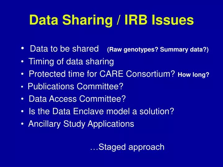 data sharing irb issues