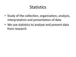 Statistics