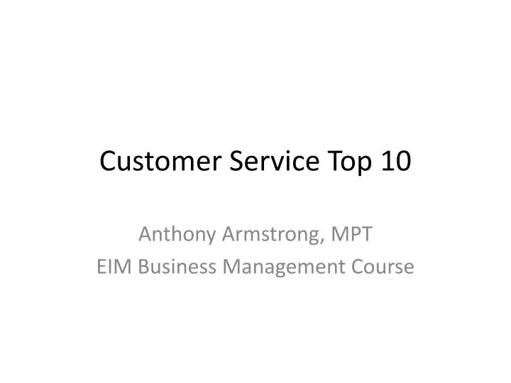 customer service top 10