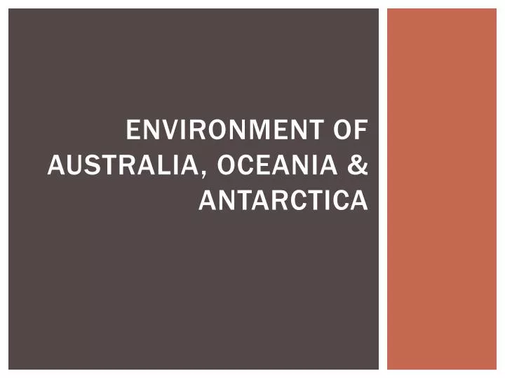 environment of australia oceania antarctica
