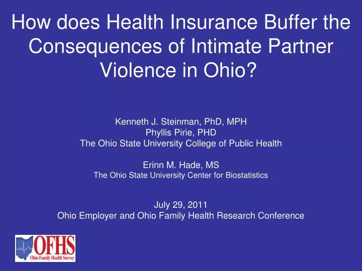 how does health insurance buffer the consequences of intimate partner violence in ohio