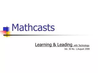 Mathcasts