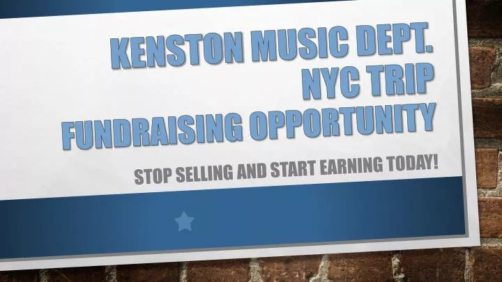 kenston music dept nyc trip fundraising opportunity