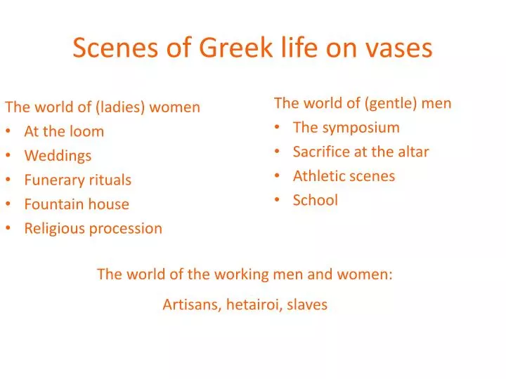 scenes of greek life on vases