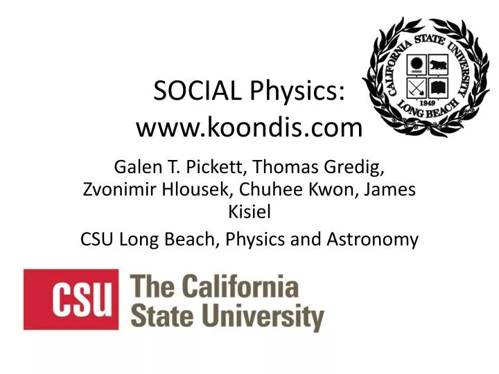 social physics www koondis com