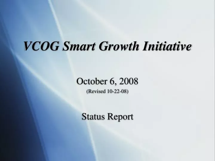 vcog smart growth initiative