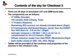 Contents of the sky for Checkout 3