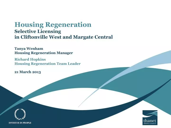 housing regeneration selective licensing in cliftonville west and margate central