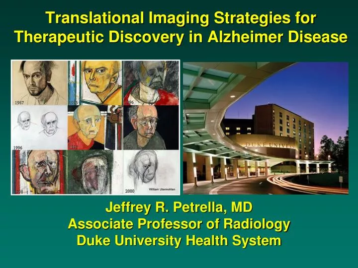 translational imaging strategies for therapeutic discovery in alzheimer disease