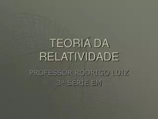 teoria da relatividade