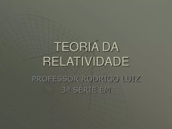 teoria da relatividade