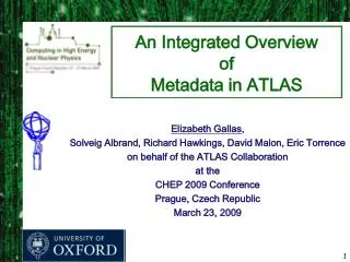 An Integrated Overview of Metadata in ATLAS