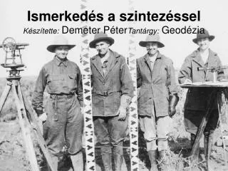 ismerked s a szintez ssel