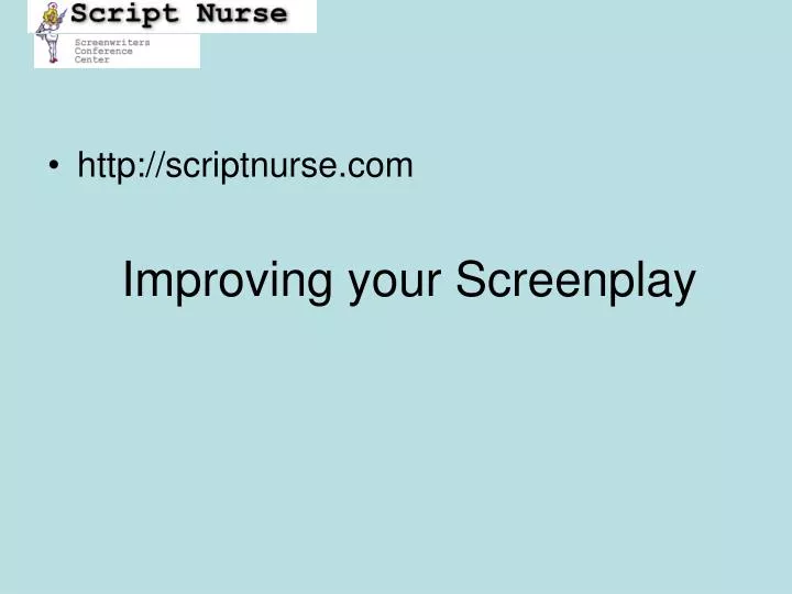 improving your screenplay