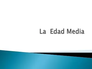 la edad media