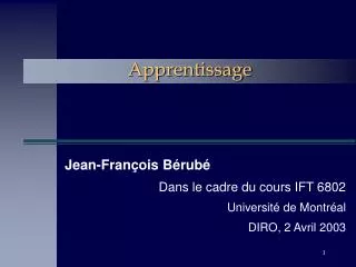 apprentissage