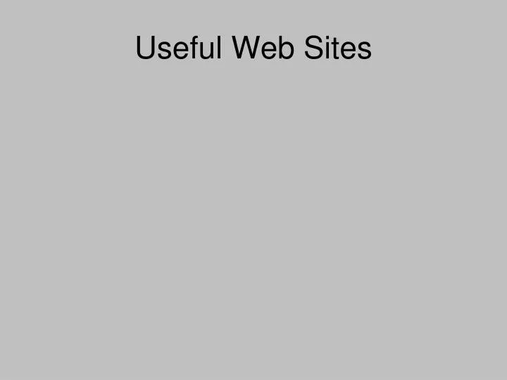 useful web sites