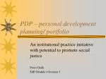PDP – personal development planning/ portfolio - slide 1