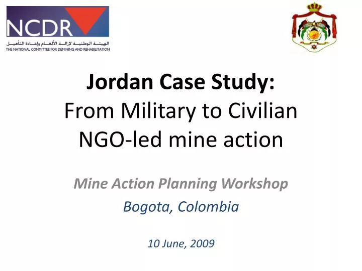 jordan case study from military to civilian ngo led mine action