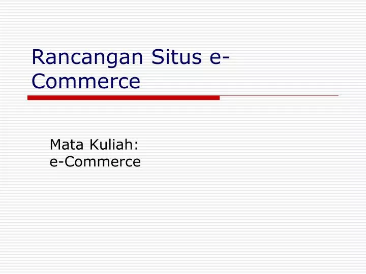 rancangan situs e commerce