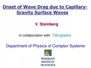 Onset of Wave Drag due to Capillary- Gravity Surface Waves