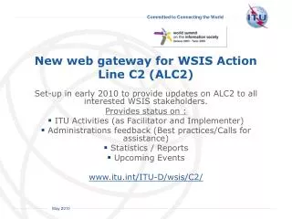 New web gateway for WSIS Action Line C2 (ALC2)