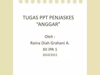 tugas ppt penjaskes anggar
