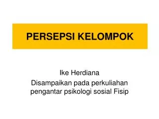 persepsi kelompok