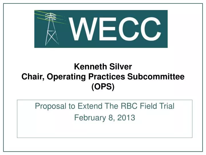 kenneth silver chair operating practices subcommittee ops