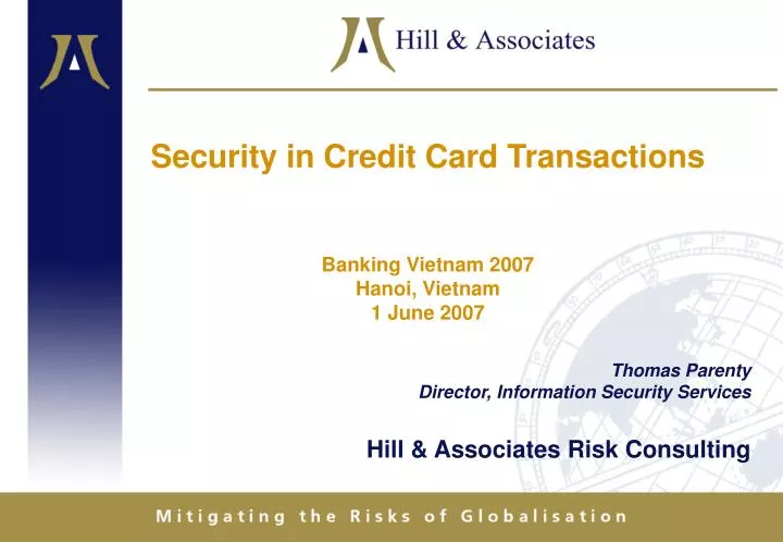 security in credit card transactions banking vietnam 2007 hanoi vietnam 1 june 2007